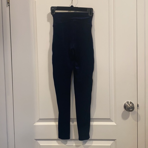 Spanx Velvet Leggings in Color Lapis Night - Picture 6 of 6